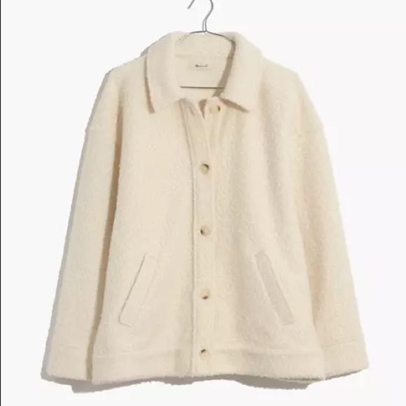 Madewell Bouclé Bomber Jacket size S - Picture 3 of 4